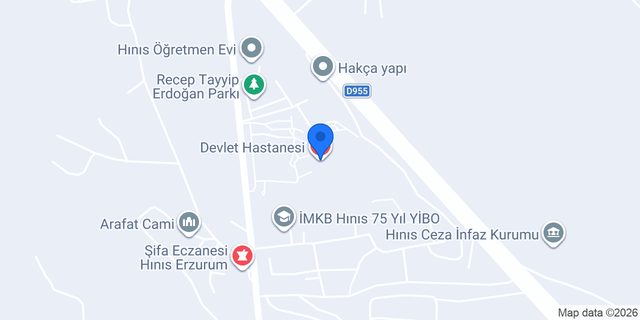 Devlet Hastanesi konumu
