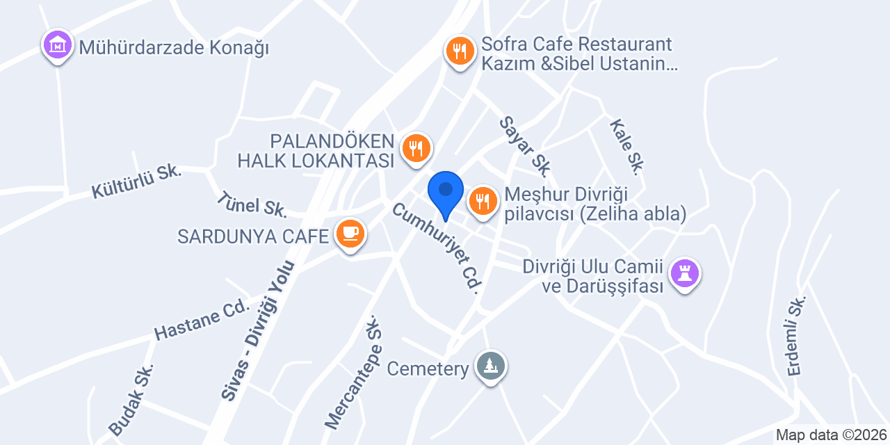 Divriği Özlem Turizm konumu