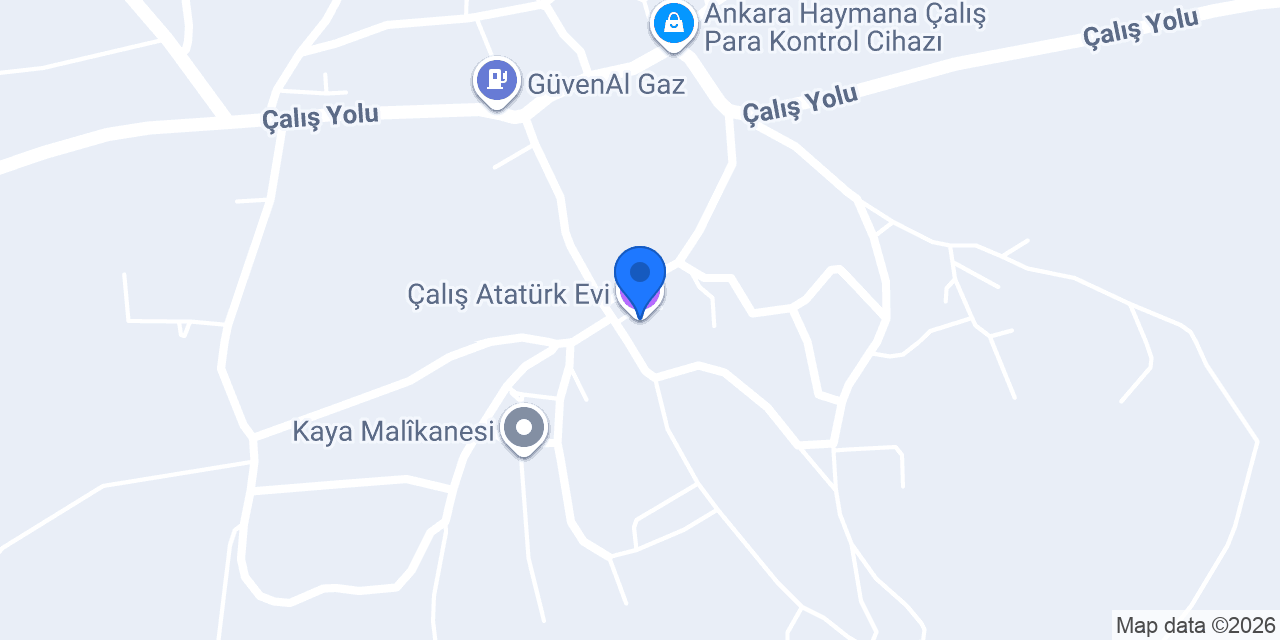 Çalış Atatürk Evi konumu