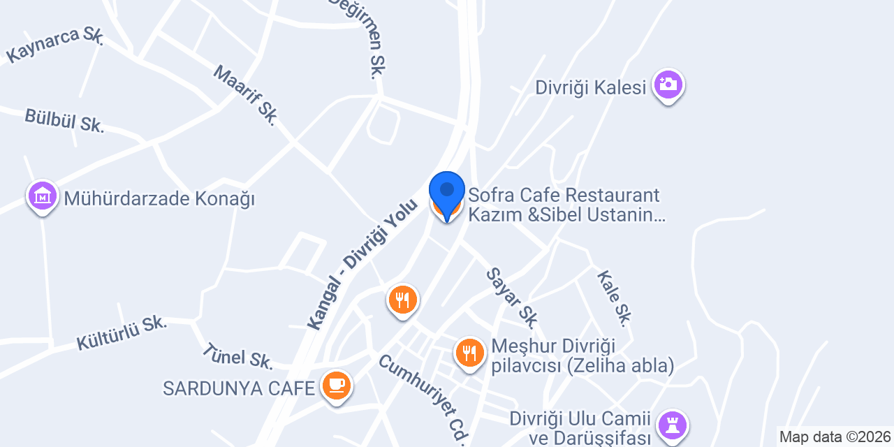Sofra Cafe Restaurant Kazım &Sibel Ustanin Yeri konumu