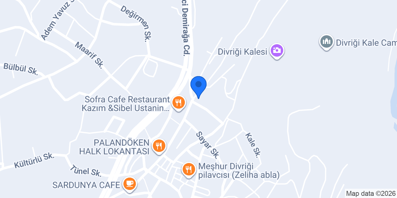 Ziraat Bankası Divriği/Sivas Şubesi konumu