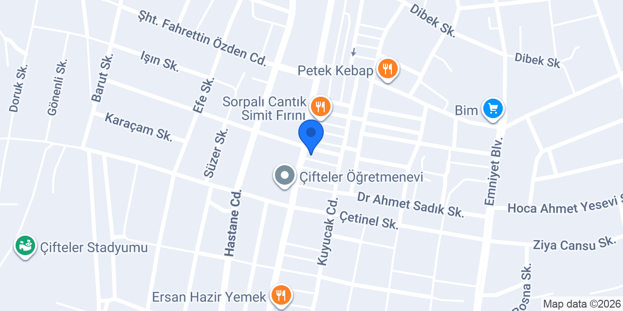 Lastiğim - Özen Ticaret konumu