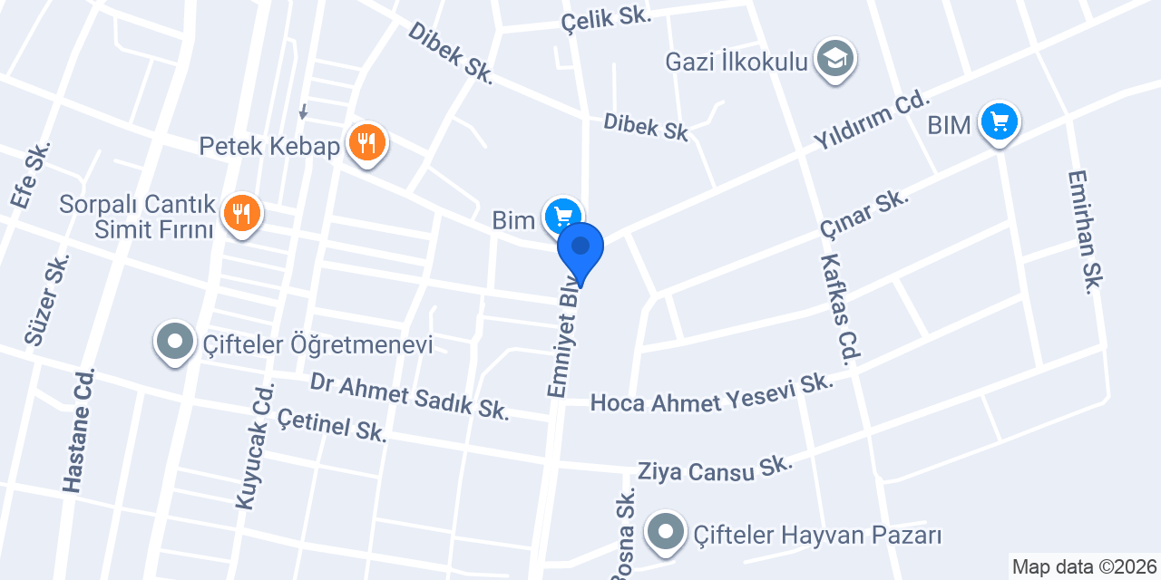 Yenigün ticaret ÇİFTELER konumu