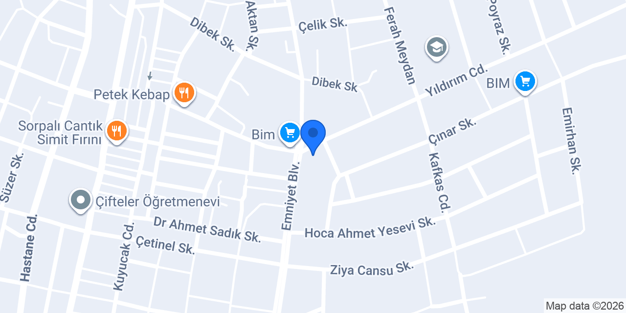 Çifteler Aile Sağlığı Merkezi konumu
