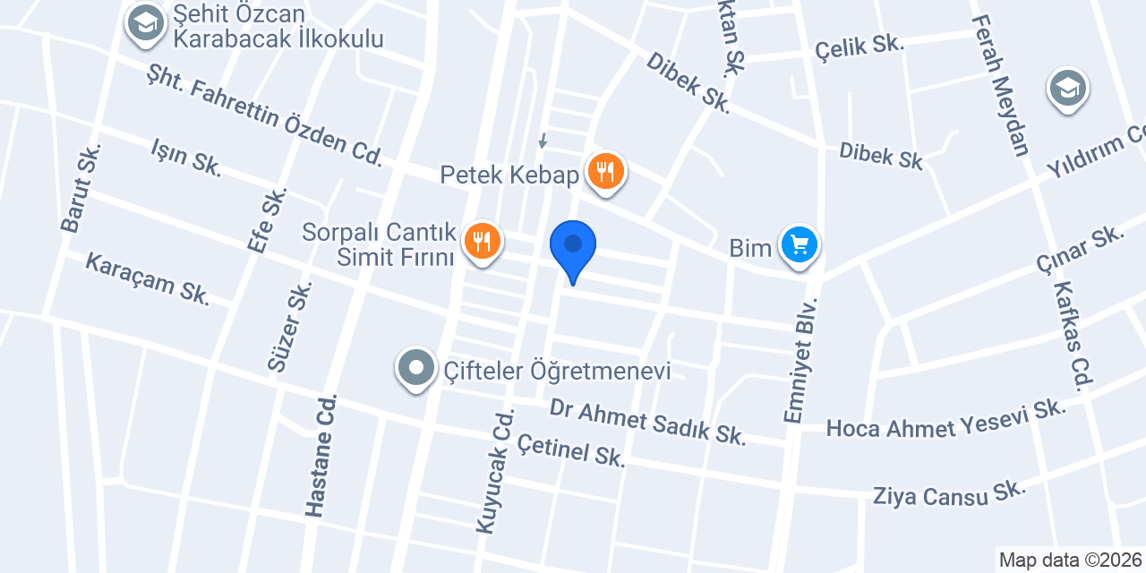 GÜLER VETERINER KLINIĞI konumu