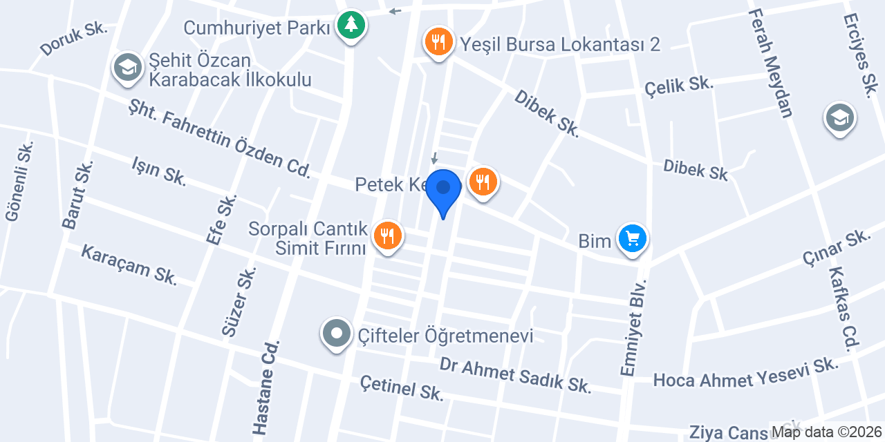 Efsane Çay Salonu konumu