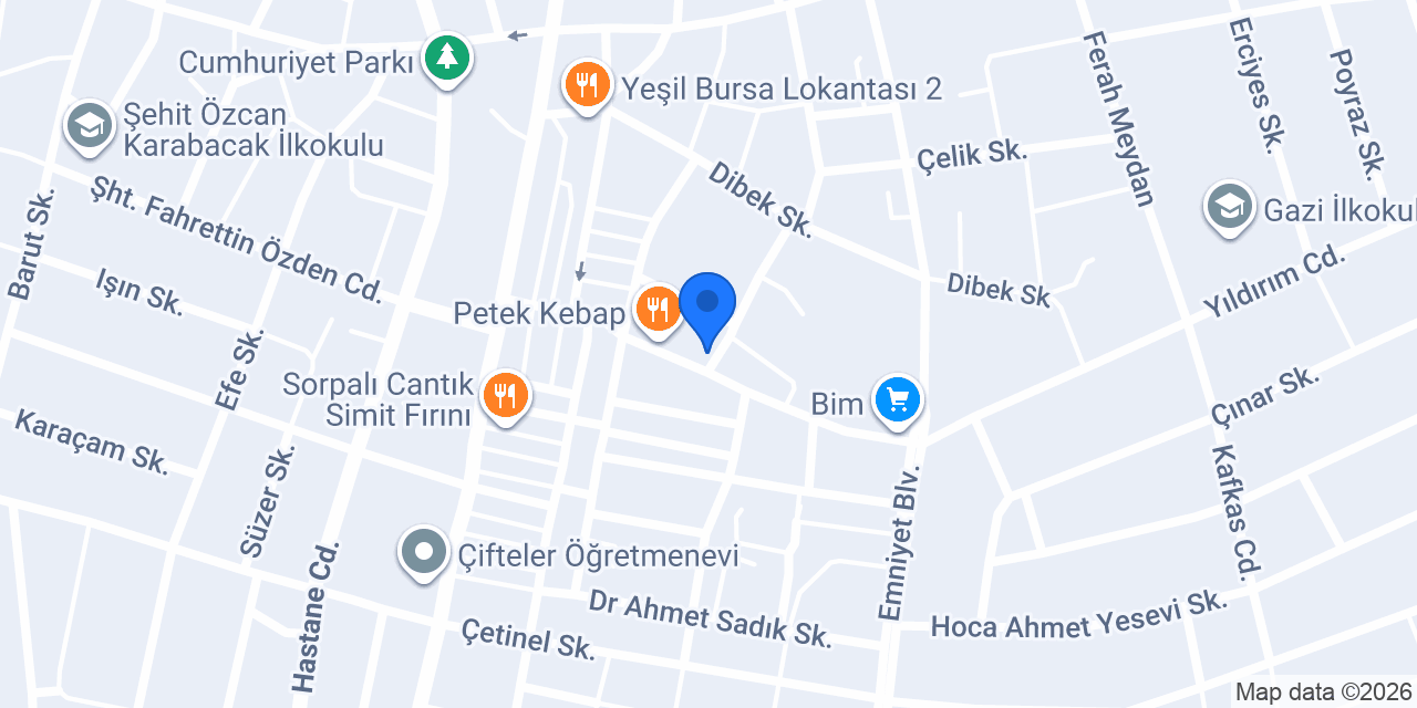 Orbayoglu kasap konumu