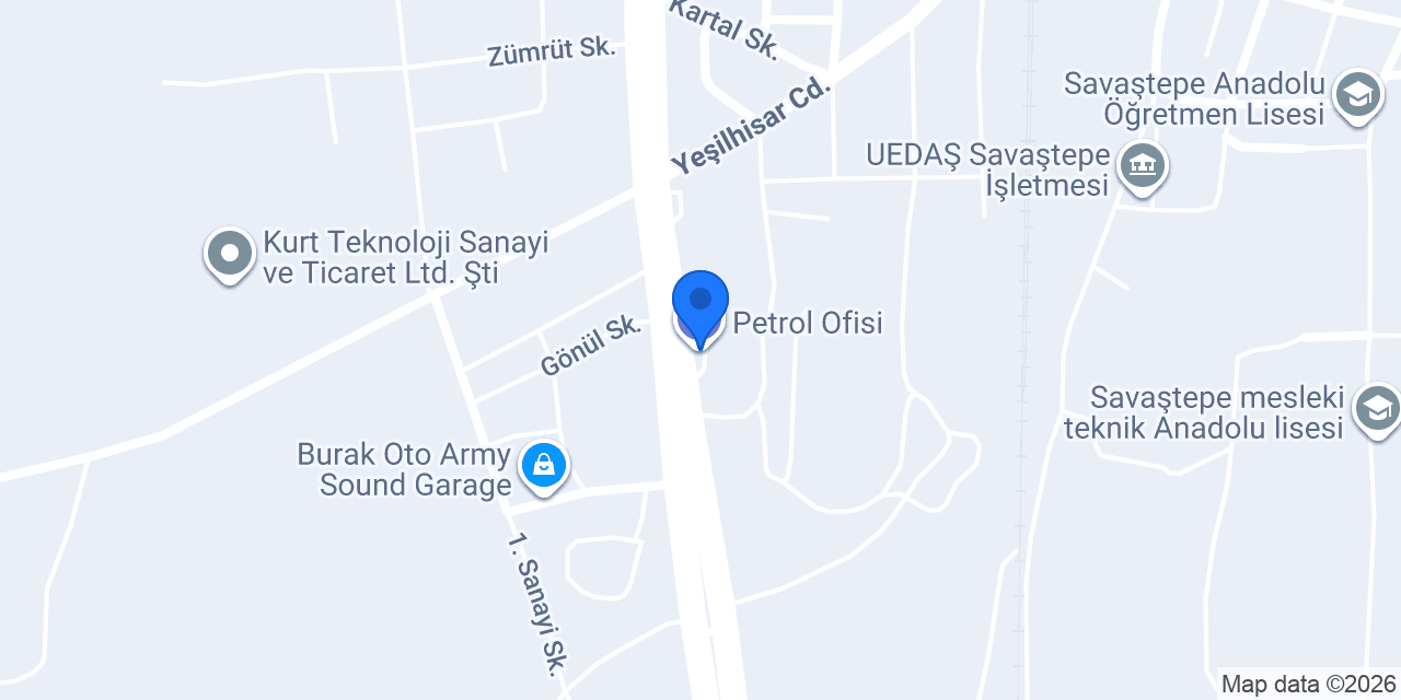 Petrol Ofisi konumu