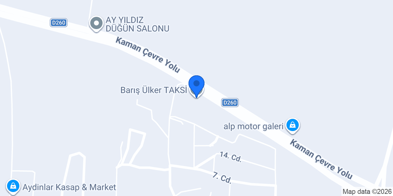 Barış Ülker TAKSİ konumu