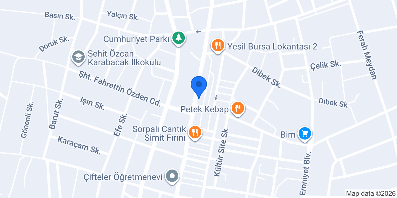 Demircan Eczanesi konumu
