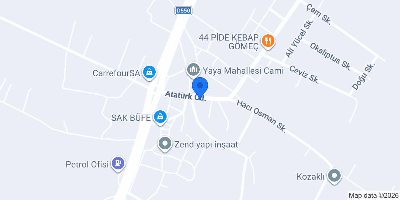 Çetin Et Gömeç konumu