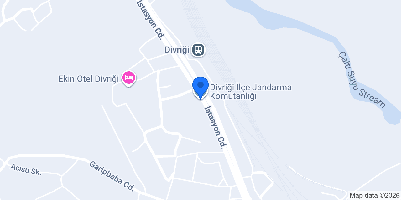 Divriği İlçe Jandarma Komutanlığı konumu