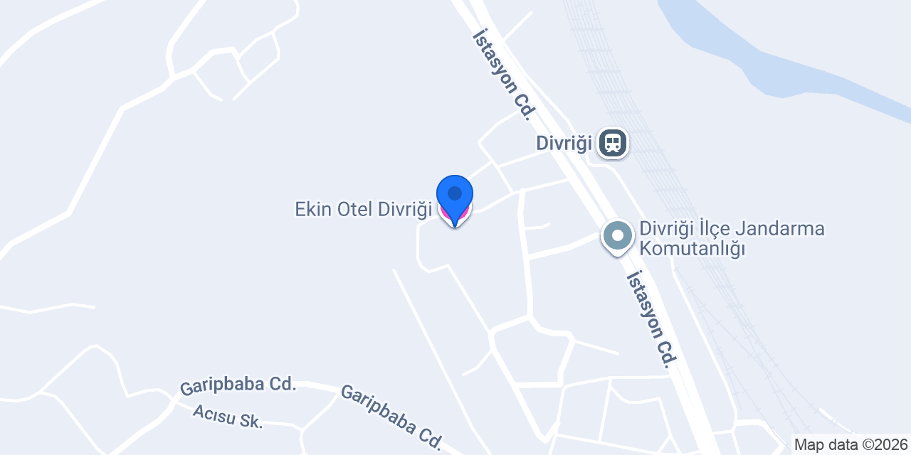 Ekin Otel Divriği konumu