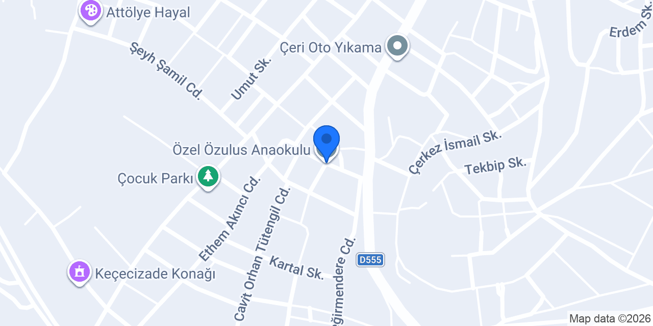 Özel Özulus Anaokulu konumu