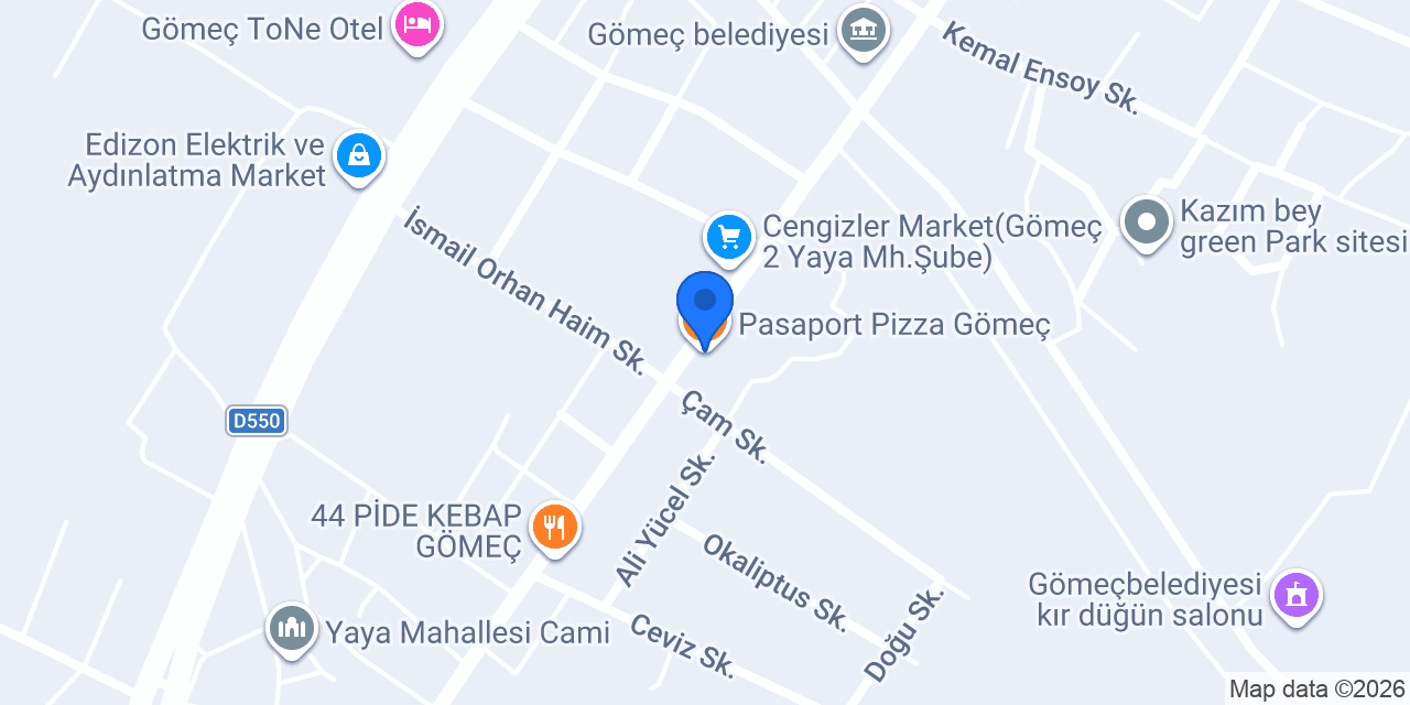 Pasaport Pizza Gömeç konumu