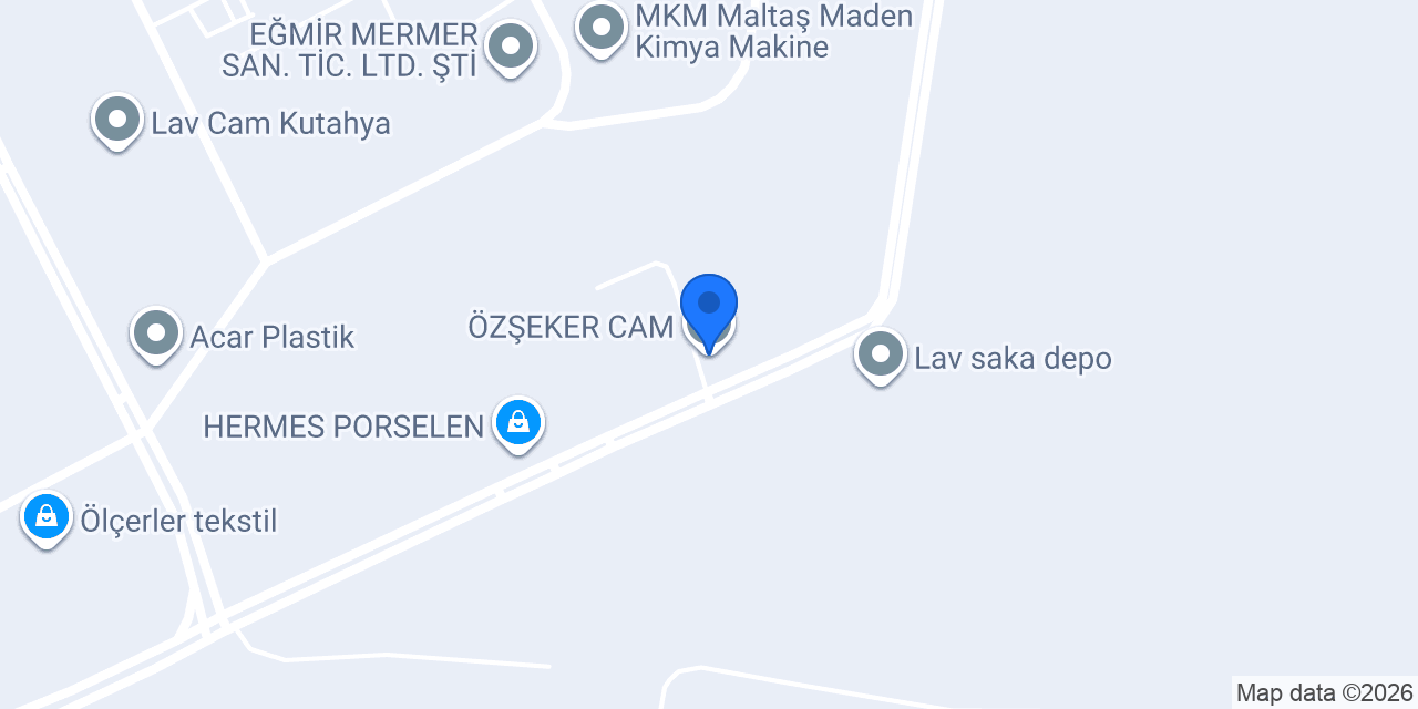 ÖZŞEKER CAM konumu