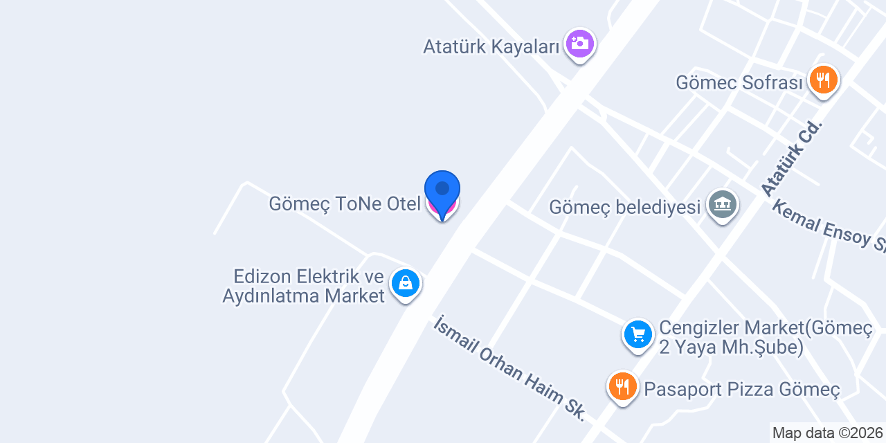 Gömeç ToNe Otel konumu