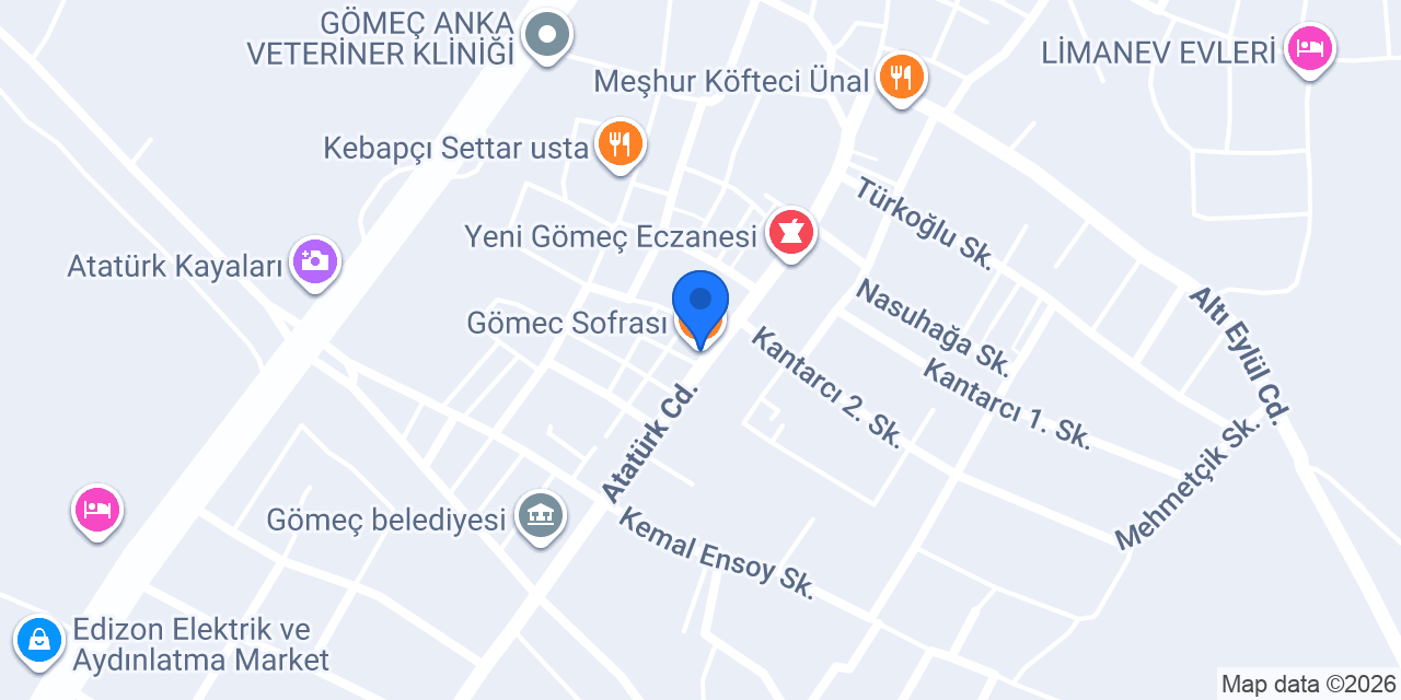 Gömec Sofrası konumu