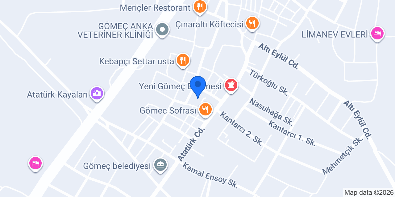 Gömeç İlçe Milli Eğitim Müdürlüğü konumu
