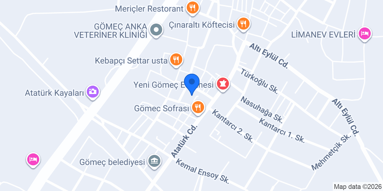 Gömeç Kaymakamlığı konumu