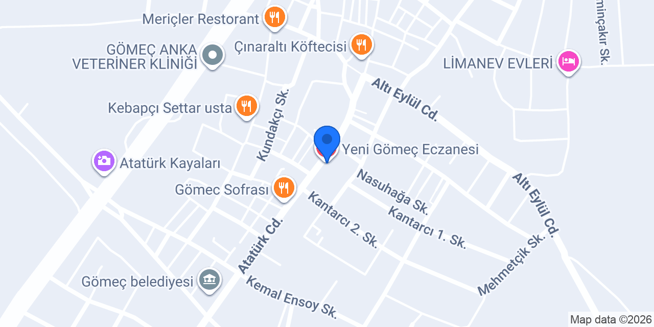 Bereket Döner Gömeç konumu