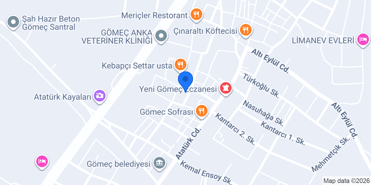 GÖMEÇ SAFA VETERİNER KLİNİĞİ konumu