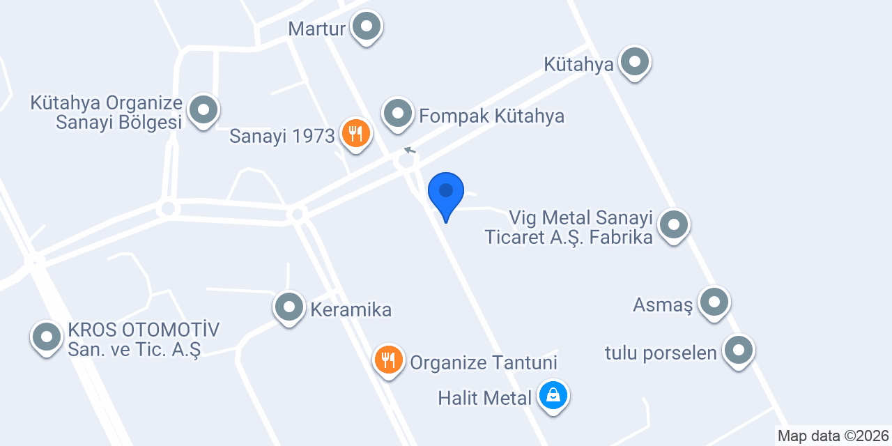 Özertaş Kimya Maden konumu