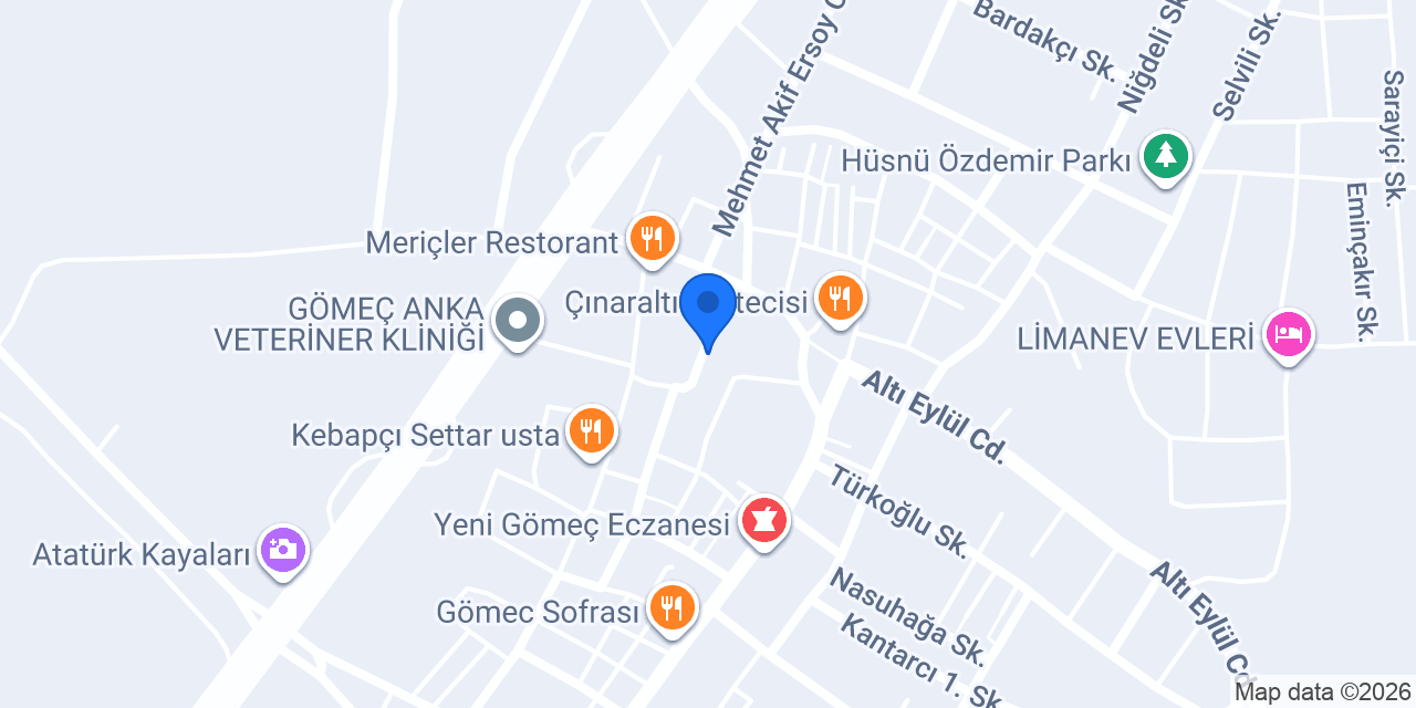 Gömeç Takı Doğaltaş konumu