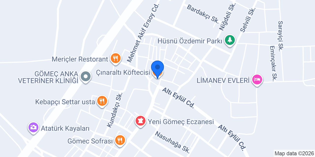 Çınaraltı Köftecisi konumu