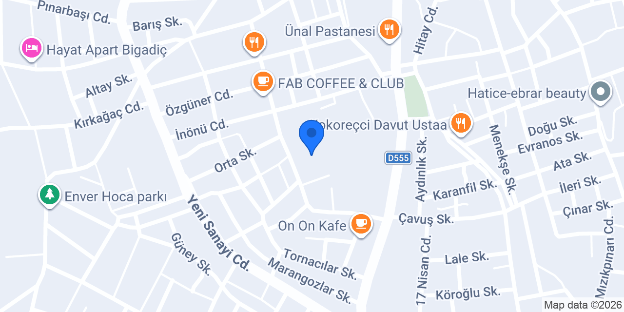 Bi'ÇAMLIK cafe konumu