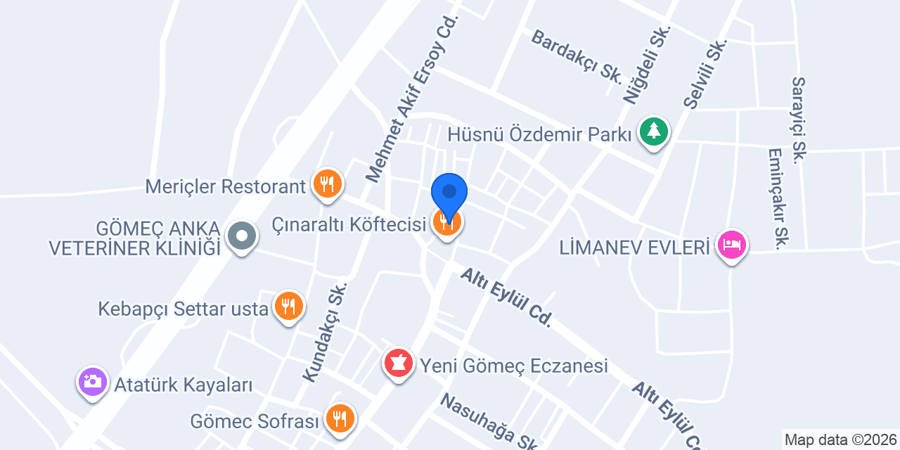 Meydan Taksi Gömeç konumu
