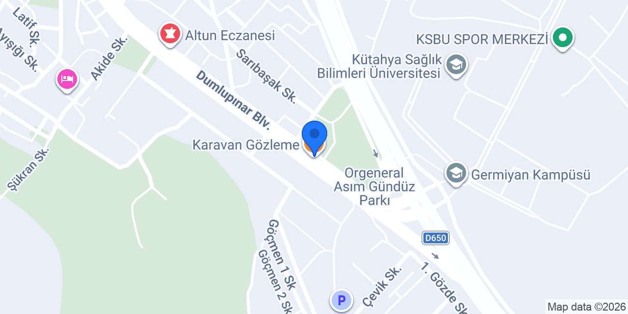 Karavan Gözleme konumu