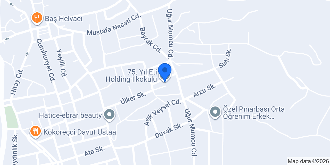 75. Yıl Eti Holding İlkokulu konumu