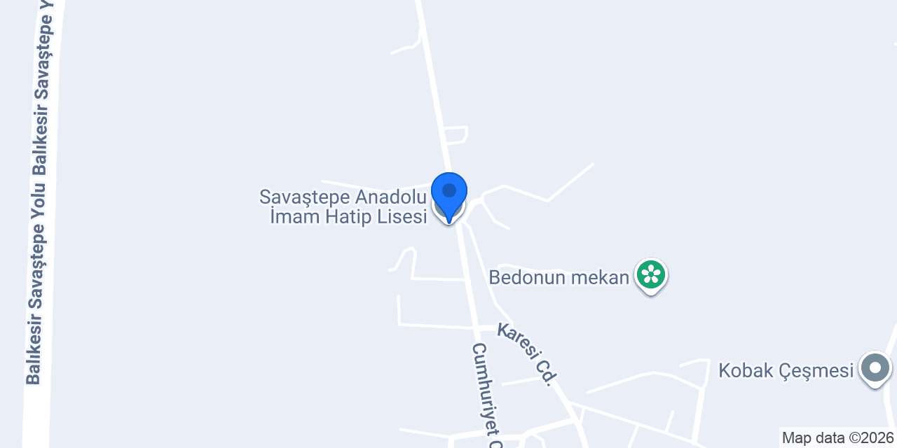 Savaştepe Anadolu İmam Hatip Lisesi konumu