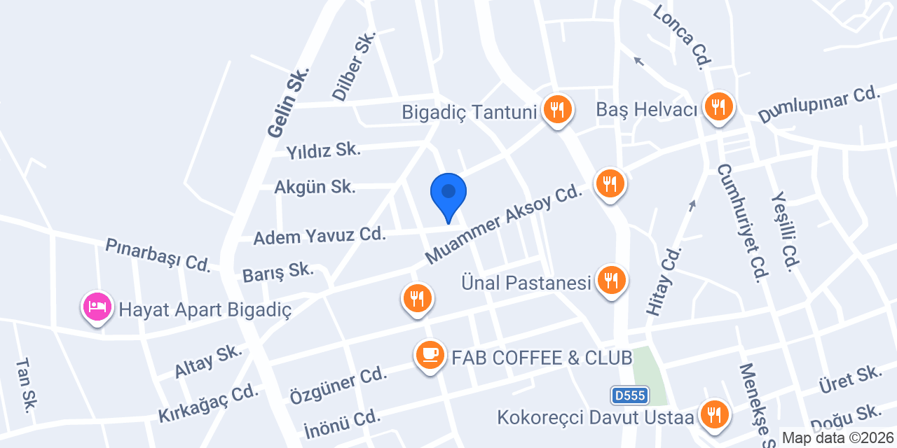 Elif Organizasyon & Cafe konumu