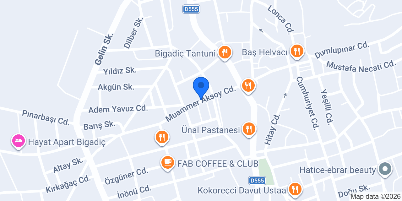 Bigadiç Taksi Şenol Hoca konumu