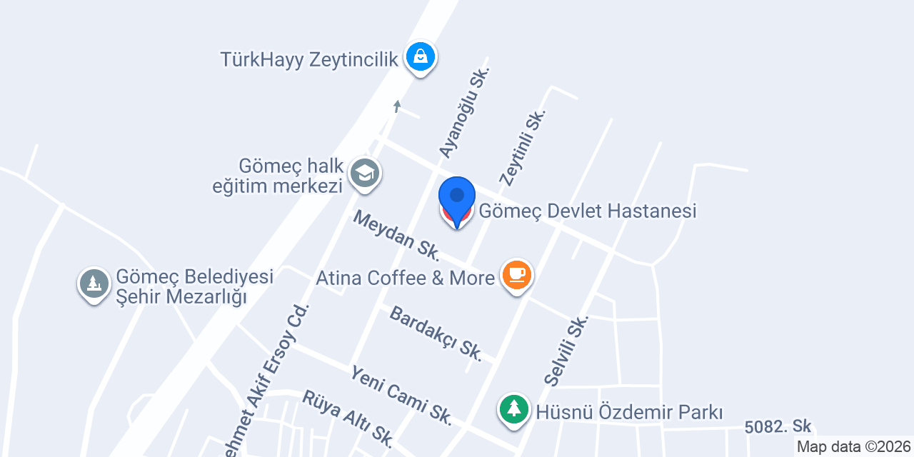 Gömeç Devlet Hastanesi konumu