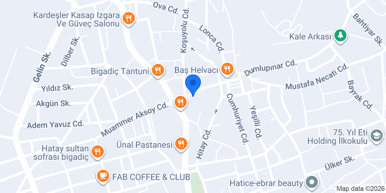Bigadiç Okan Optik konumu