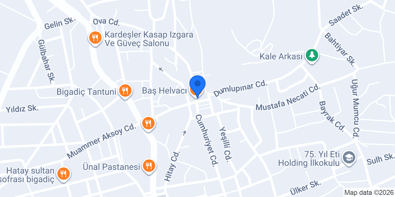 Baş Helvacı konumu