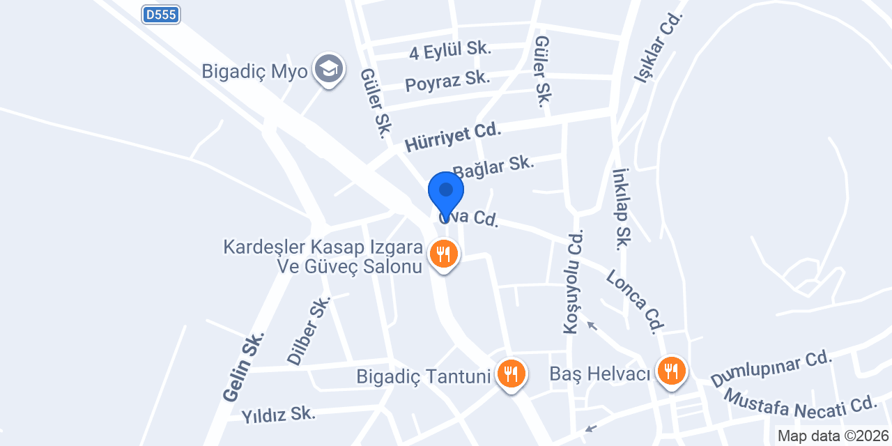 Poyraz Oto Cam konumu