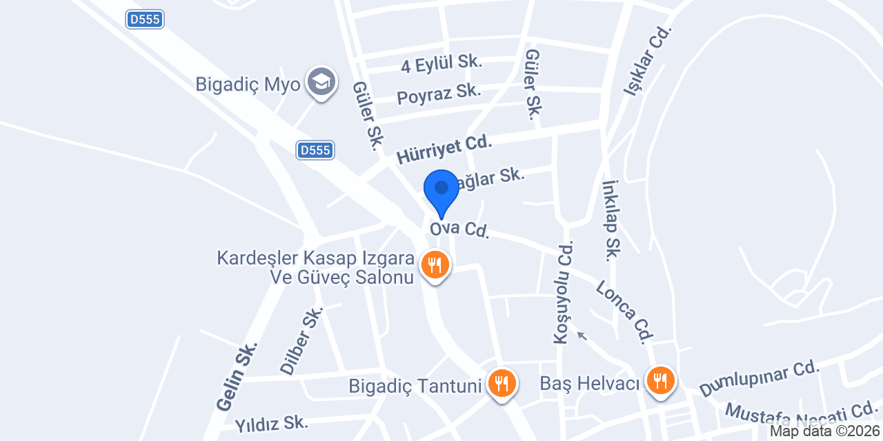 Bigadiç Okan Sürücü Kursu konumu