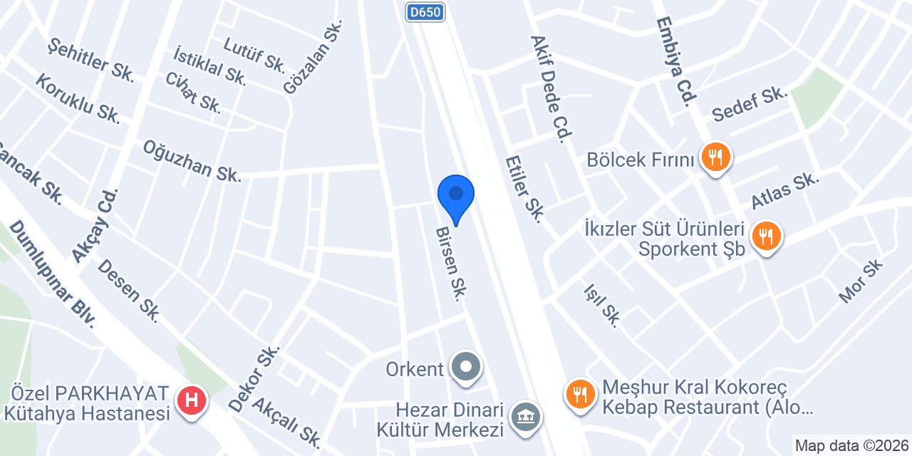 Modalife Kütahya konumu