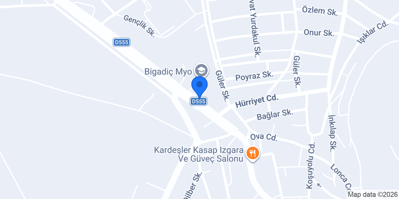 Dörteylül İlkokulu konumu