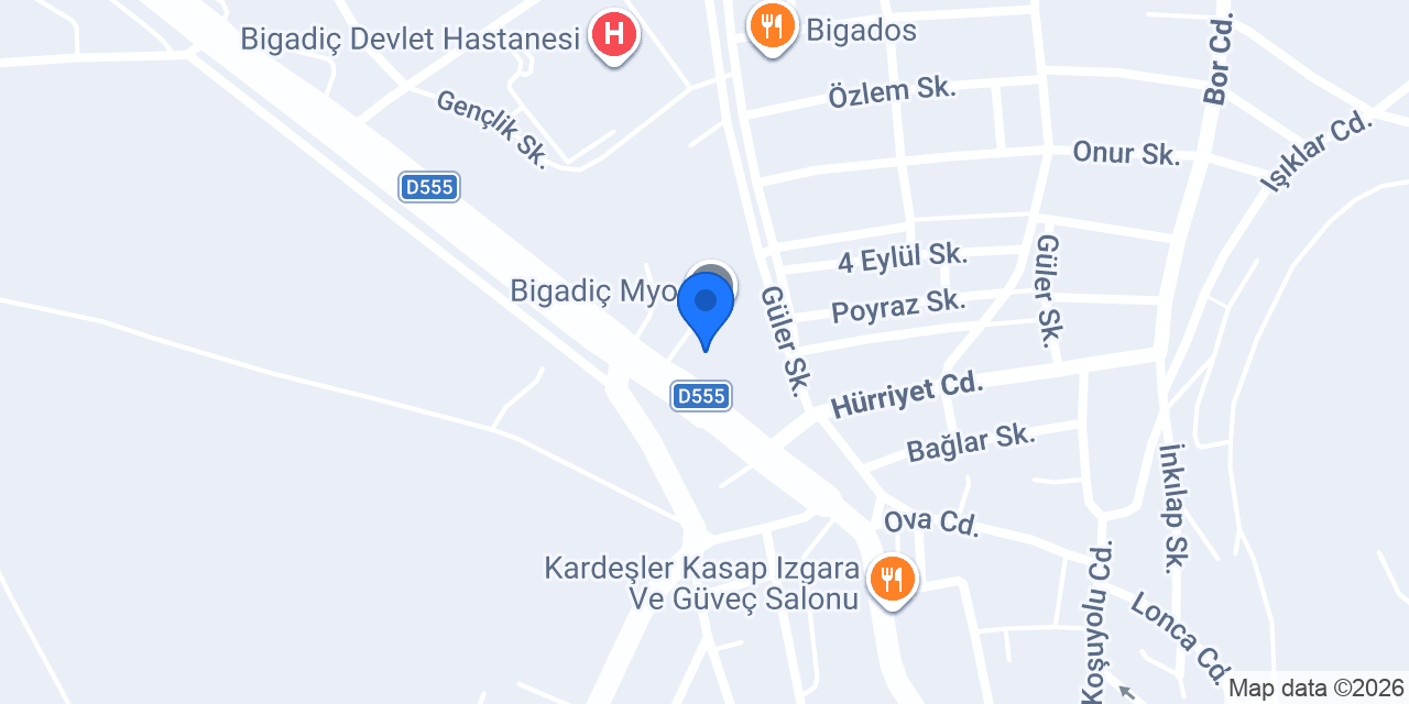 Bigadiç Dörteylül Ortaokulu konumu