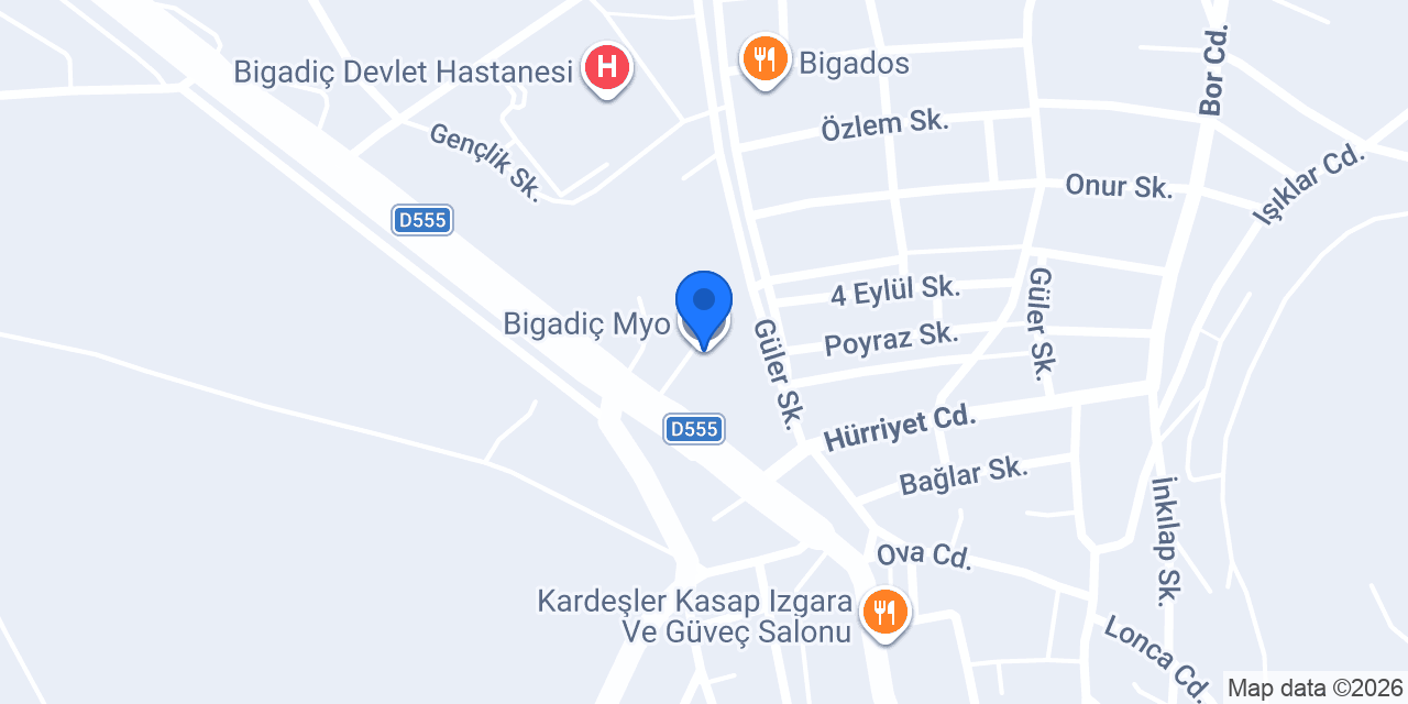 Bigadiç Myo konumu