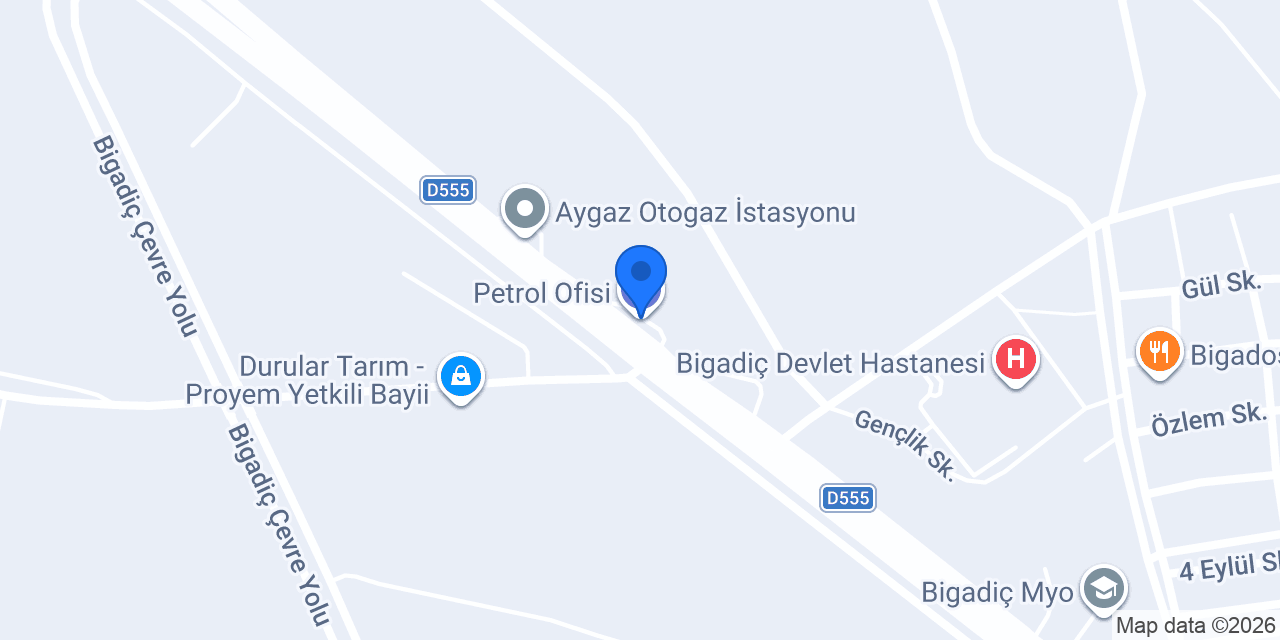 Petrol Ofisi konumu