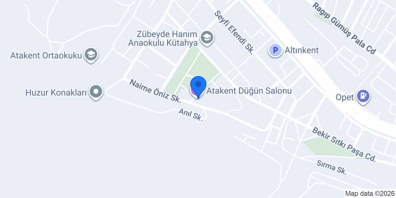 Atakent Düğün Salonu konumu