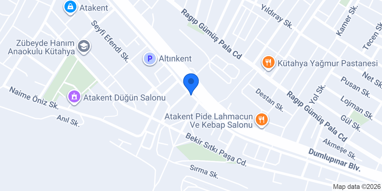 KÜTAHYA KENT TAKSİ konumu
