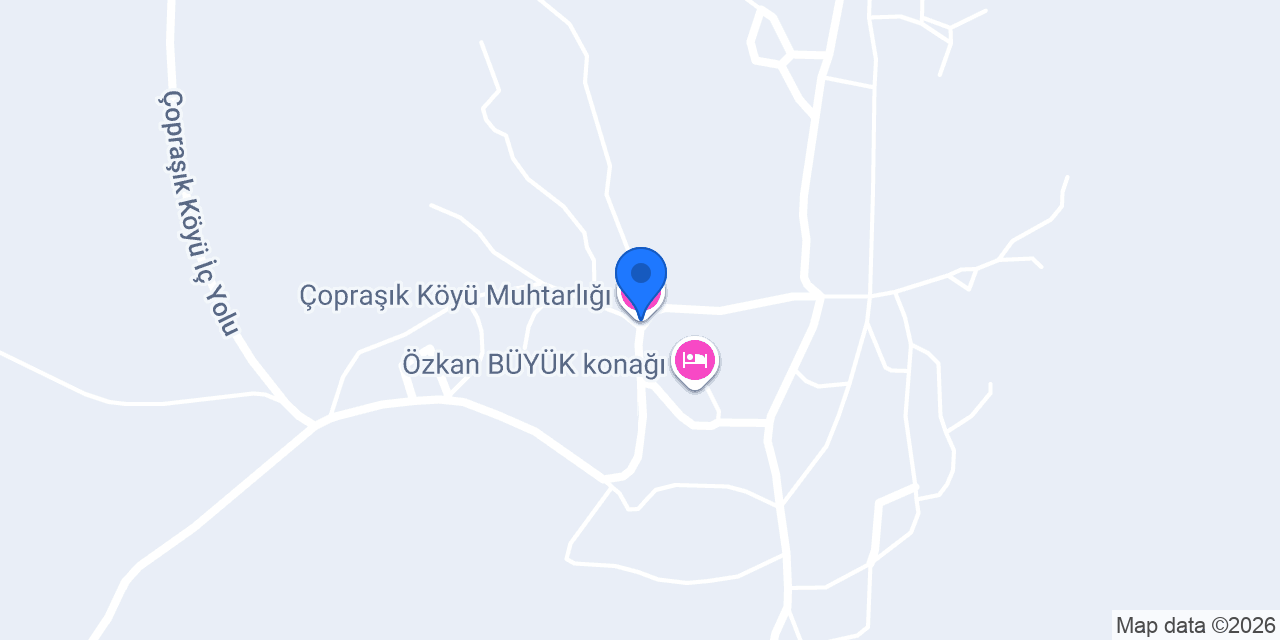Çopraşık Köyü Muhtarlığı konumu