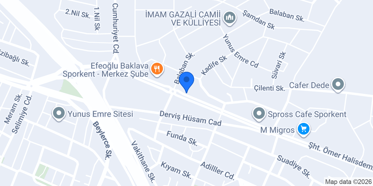 Sultan Market - Akşemseddin konumu